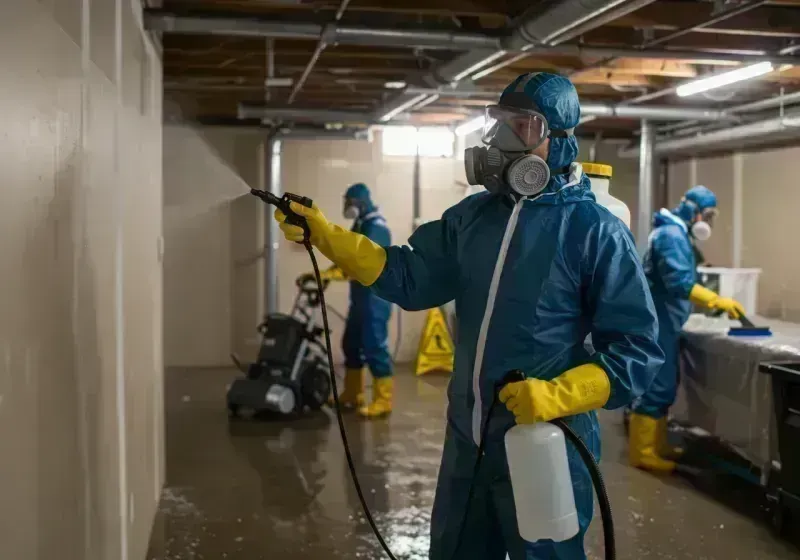 Basement Sanitization and Antimicrobial Treatment process in Montclair, CA