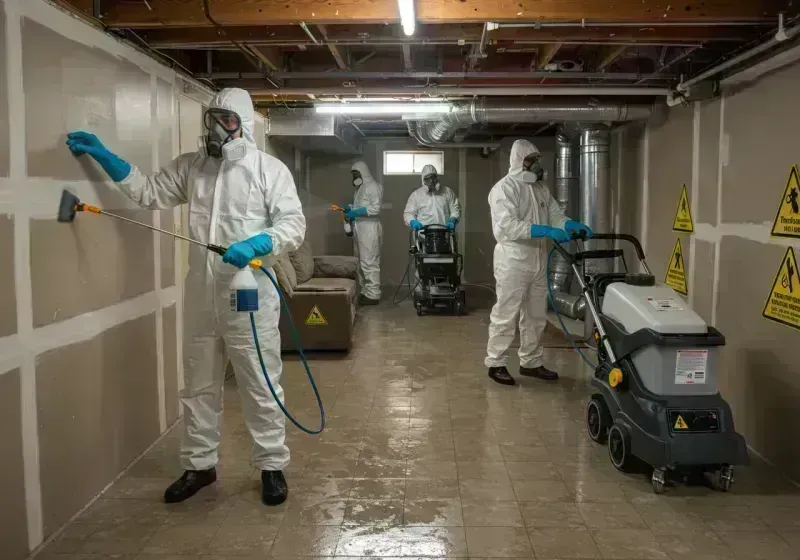 Basement Moisture Removal and Structural Drying process in Montclair, CA